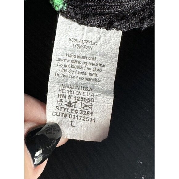 Vtg 90s Y2K Woman’s Sz M Red Yellow Green Color Block Sweater Dress Bob Marley - Picture 6 of 7